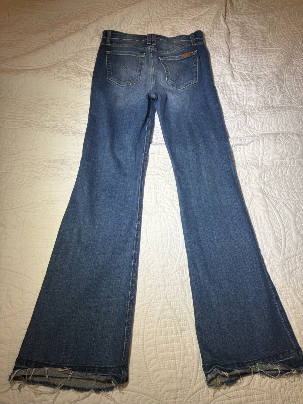 Joe’s Jeans The Markie Flare Miyu Japanese Denim Size 28 High Rise Raw Hem Y2K - Picture 8 of 14